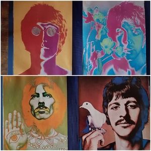 1968 BEATLES PSYCHEDELIC PORTRAITS look magazine